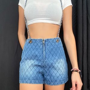 Chain suspenders shorts